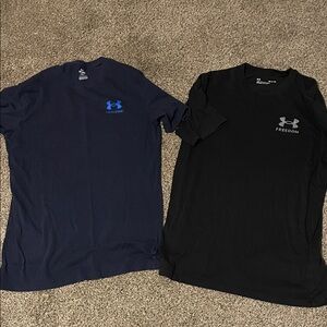 Bundle of Two Under Armour Men's Blue and Black Short Sleeve Tees